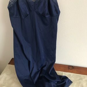 Navy Blue Vintage Vanity Fair Full Slip